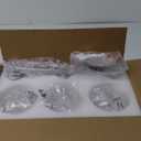 Upgrade 3-Light Bathroom Light Fixtures, Modern Vanity Light with Globe Glass Shade, Silver Chrome Bathroom Lights Over Mirror, Vanity Lights for Bathroom Bedroom Kitchen Hallway Living Room