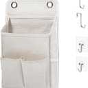 Hanging Basket for Organizing, Wall Organizer with Pockets and Over The Door OrganizerCan for Home, Closet, Office and Camper (1 White)
