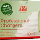 iSi North America Eco Series Professional Culinary Whip Cream Chargers, 8.4g Nitrous Oxide - Sustainable, Vegan-Friendly, Recyclable Steel - Austrian-Made Nitrous Oxide Whipping Chargers (10-Pack)