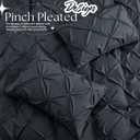 VACVELT Pintuck Pillow Cases King Size Set of 2, Charcoal Black Pillow Shams Decorative Pillowcases with Envelope Closure, Pinch Pleated Microfiber Pillowcases, Wrinkle and Stain Resistant