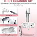 for AirPods Pro 2 Case Cover with Cleaning Kit, Soft Protective Case for Airpod Pro for Men and Women, Compatible with AirPods Pro 1/2 Gen, Wireless Charging Support with Keychain - Light Pink