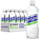Propel, Kiwi Strawberry, Zero Calorie Sports Drinking Water with Electrolytes and Vitamins C&E, 16.9 Fl Oz (12 Count) (EXP 10/26/26)