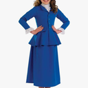 fun shack Girls Victorian Nanny Costume, Kids Pioneer Dress, Historical Costume for Girls, Classic Dress-Up Outfit Small