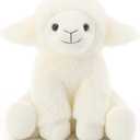 Apricot Lamb Toys Plush Cream Lamb Sheep Stuffed Animal with Fluffy Soft Ears (Cream Lamb, 8 Inches)