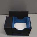 MTG Deck Box for Commander Display with Dice Tower, Fits 100 Double-Sleeved Cards for TCG/PTCG, Multifunctional Card Storage Box, with a 35PT Magnetic Card Holder (Black Blue)