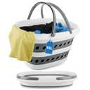 16L Collapsible Laundry Baskets with Handles, Small Laundry Hamper Plastic for Clothes Baby Kits, Pop-Up Clothes Hamper Plastic Bin Storage Basket Organizer for Dorm Room Essentials Camper Accessories