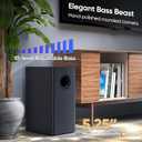 Saiyin Sound Bar for Smart TV with Subwoofer, 100W Detachable Soundbar Home Theater Surround Sound System for TV with Horn Tweeter, Adjustable Bass and HDMI-ARC/Bluetooth Optical/AUX/Connection