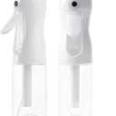 AMOMELA 2Pcs Continuous Spray Bottle For Hair,Ultra Fine Refillable Water Mister for Hair Styling, Plants, Cleaning, Salon, Misting & Skin Care200ml/6.8oz Clear (200ML 2PACK)