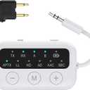 SafeFly Dot Bluetooth 5.3 Audio Transmitter Receiver for TV - AptX Low Latency, 25H Battery Life, Dual Pairing for 2 Airpods, 2-in-1 Wireless Adapter for Airplane, Car, Home Stereo, PC, MP3, Gym-White