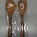 2Pcs Wooden Spoons for Cooking, Natural Premium Teak Wood Spoon & Corner Spoon, Good Grip Large Cooking Spoons Spatula, Heat Resistant Wooden Kitchen Cooking Utensils Set for Nonstick Cookware