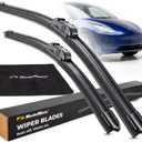 Tesla Model Y Wiper Blades Replacement Set - Windshield Wipers for Clear Visibility - All weather & Winter Design - Durable OED Tesla Wiper Blades, Streak Free - Easy Installation