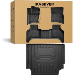Floor Mats & Cargo Liner Fit for Land Rover/Range Rover 2020-2025 2026 Defender 110 (Only 4 Doors 5 Seat) - Custom Fit TPE All Weather Floor Liners Full Set, Black