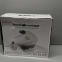 Collapsible Foot Spa Bath with Heat,Foot Massager with Two Side Supports,Leakage Protector,Temperature Control,Bubbles,Red Light,Timer,Feet Spa Tub,Feet Soaker,Gifts (Black)