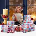 2 x Vnaaem Funny Christmas Wrapping Paper Roll - Xmas Santa Claus, Reindeer, Nutcracker, Snowman Design Gift Wrap for Holiday Party Celebration, DIY Craft - 17 In X 20 Ft(Total 28.5sq.ft)