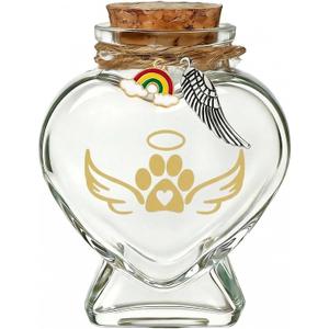 3 x Pet Memorial Hair Keepsake, Dog Memorial Gifts for Loss of Dog or Cat, Memorial Bottle for Pet Fur, Dog Hair Keepsake, Cat Fur Memory Remembrance