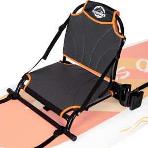 Kayak Seat with Adjustable Backrest Support, Aluminum Frame Kayak Seat with Waterproof Bag, Suitable for Fishing, Inflatable Kayak, Inflatable SUP with D-Rings, Sit-on-Top Kayak with Rails, Portable