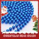 Briwooody 2 Pcs 18ft Christmas Bead Garland 1/2" in Diameter Hanging Christmas Tree Bead Chain DIY Craft String Pearls for Xmas Tree Ornaments, Holiday Party Decor(Royal Blue)
