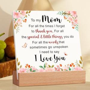 Mom Ceramic Plaque - Mother's Day Gifts for Mom from Daughter, Son - Valentine Christmas Birthday Gifts Ideas for Moms, Step Moms, Mama - Mother Appreciation Sign, Thank You Mum Plaque Home Decoration, Set of 2 Mom Ceramic Plaque - Mother's Day Gifts for Mom from Daughter, Son - Valentine Christmas Birthday Gifts Ideas for Moms, Step Moms, Mama - Mother Appreciation Sign, Thank You Mum Plaque Home Decoration, Set of 2