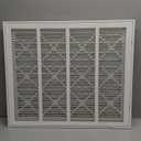 Fits 24x20 Duct Opening | Filter Included Steel Return Air Filter Grille by Handua [Removable Door] | Vent Cover Filter Grill | White | Outer Dimensions: 26 5/8"W X 22 5/8"H