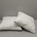 TAOSON Set of 2, 100% Cotton Soft Square Decorative Throw Pillow Protector Covers Sofa Solid Colors Couch Cushion Covers Pillow Cases with Hidden Zipper Only Cover No Insert - White 20 x 20 inch