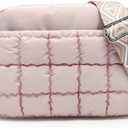 Herald Small Puffer Crossbody Bags for Women, Lightweight Nylon Quilted Shoulder Purse Handbag with Multiple Pockets (New Pink)