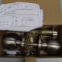 BESTTEN Keyed Entry Door Knob with Lock, Heavy Duty Interior and Exterior Door Lock, Standard Ball, Satin Nickel