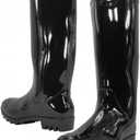 Women Rain Boots Stylish Waterproof Rubber Boots for Ladies, 7 