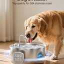 Dog Water Fountain for Large Dogs: Stainless Steel Dog Fountain Water Bowl - 3.2Gal/406oz/12L Super Quiet Big Cat Water Fountain with Visual Water Level -Great for Large Dogs Cats and Multi-Pet Home