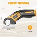 Cordless Electric Scissors, 4V Rechargeable Cardboard Cutter Heavy Duty Fabric Scissor with Safety Lock & 1 Spare Blade, Power Rotary Box Cutters for Carpet Leather Plastic Cutting, Crafting, Sewing