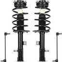 Front Struts Suspensions w/Coil Spring & Sway Bar Links for 11-14 Chrysler 200 (2.4L L4 Sedan), 08-14 Dodge Avenger (2.7L/3.6L V6 Sedan FWD), 07-10 Sebring (2.7L/3.5L V6 Sedan), 271130 271131 K750385