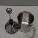 Manual Milk Frother, 14oz/400ml Stainless Steel Milk Foam Maker with Double Mesh Screen Handheld Frothing Pitcher Foamer for Coffee, Latte, Cappuccino, Frappe, Matcha, Hot Chocolate