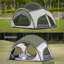 Vidalido 3-4 Person Camping Tent with 2 Large Mesh Door 4 Mesh Window Family Tents, Double Layer Waterproof Portable Easy Setup Camp Tent, Canvas Dome Tents for Camping Outdoor Hiking and Backpacking, 126 x 76.8 x 66.1"
