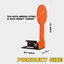 Highwild 3/8" AR500 6" Classic Popper Steel Shooting Target - Auto Reset, Orange