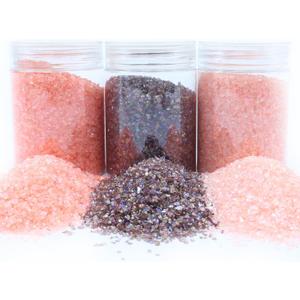 TWINKLING High Luster Crushed Glass, Broken Glass Glitter Pieces Set of 3, Shattered Glass Gems Chips for Resin Art DIY Epoxy Crafts, Nail Art, Geode Painting, Jewelry Making, 2-4mm, 1LB (Orange)