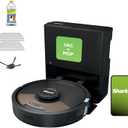 Shark Matrix Plus 2in1 Robot Vacuum & Mop with Sonic Mopping, Matrix Clean, Home Mapping, HEPA Bagless Self Empty Base, CleanEdge, for Pet Hair, WiFi, Compatible with Alexa, Black/Gold (AV2613WA)