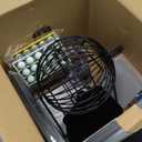 Yuanhe Jumbo Bingo Game Set - 11" Metal Round Cage, 75 Colored Balls, 100 Bingo Cards, 500 Mixed Chips and Master Board for Large Groups, Parties