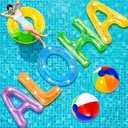 Sumind 8 Pcs Aloha Floating Pool Letters Set,20 Inch Inflatable Decor,Vivid, Medium