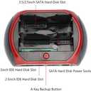 Tosuny 2.5"/3.5" HDD All in 1 HDD Hard Drive Docking Station, 2.5" / 3.5" SATA IDE HDD Docking Station, Support All 2.5/3.5" SATA & IDE Hard Disk, Compatible with USB 1.1, USB 2.0 SATA l