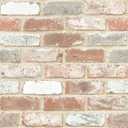 RoomMates Reclaimed Brick Peel and Stick Wallpaper, RMK12194PL, 216"L x 20.5"W