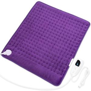Deepsoon Heating Pad,Electric Heating Pads for Back,Neck,Abdomen,Moist Heating Pad for Shoulder,Knee,Arms,Legs,Dry/Moist Heat & Auto Shut Off,Christmas Gifts for Men and Women,Dark Purple,24x20 Inch