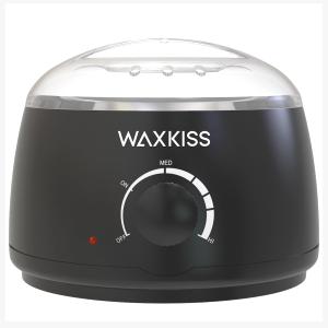 Waxkiss 14Oz Wax Warmer for Hair Removal, Professional Wax Melting Machine for Women Men With Aluminum Pot And See-Through Lid (Black01)