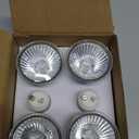 Vinaco Halogen GU10+C 120V 50W Long Lasting, Candle Warmer lamp Bulb 50 watt Warm White 2800K, Dimmable 50watt MR16 with Glass Cover for Track Lighting, Range Hood, Pack of 6