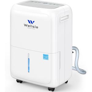 Most Efficient Energy Star Dehumidifier, 52 Pint Dehumidifiers for Basement and Home with Drain Hose, 1.59 Gallon Water Tank, Smart Humidity Control for Bedroom with 24HR Timer, Auto Shut Off