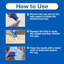 GE Advanced Silicone Caulk for Kitchen & Bathroom, White, 2.8 fl oz Tube, 1 Pack - 100% Waterproof Silicone Sealant, 5X Stronger Adhesion, Shrink & Crack Proof, 2 Pack