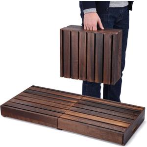 Leinuosen Wooden Step Stool 3.5'' for Adults, Kids 35'' Extra Long Bed Step