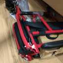Drive Medical Lightweight Folding Transport Wheelchair with Swing-Away Footrests, Red