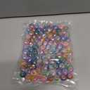 2 x 100PCS Colored Acrylic Crystal Beads Round Crackle Beads Charms for Jewelry Making Bracelets Large Hole Spacer Beads for Hanging Charms DIY Art Christmas Ornament Birthday Gifts (Colour Mixture)