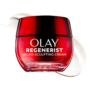 Olay Face Moisturizer, Regenerist Micro-Sculpting Facial Cream for Women - Anti-Aging, Anti-Wrinkle, Firming Skin Care - Triple Collagen Cream, Peptide Moisturizer, Hyaluronic Acid, Niacinamide, 1.7oz
