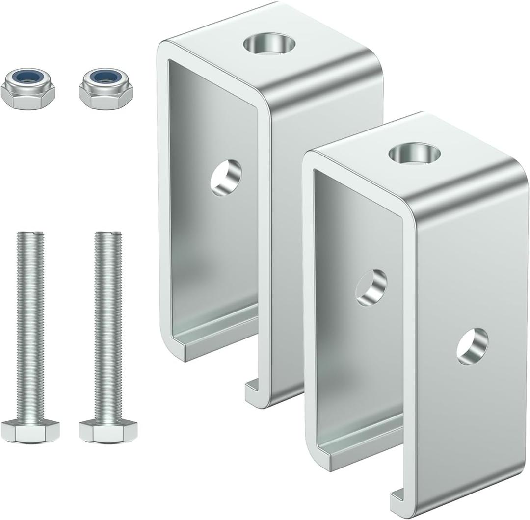 SKTREX Channel Trolley Track Hanger Bracket for UNISTRUT Strut Channel, 1-5/8 Intermediate Support Hange Bracket for All 1-5/8" Channel Trolley Track,2 Set