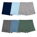 Men's Tag Free Knit Boxer Shorts, Relaxed Fit, Moisture Wicking, Assorted Color Multipacks 6 PCS XL